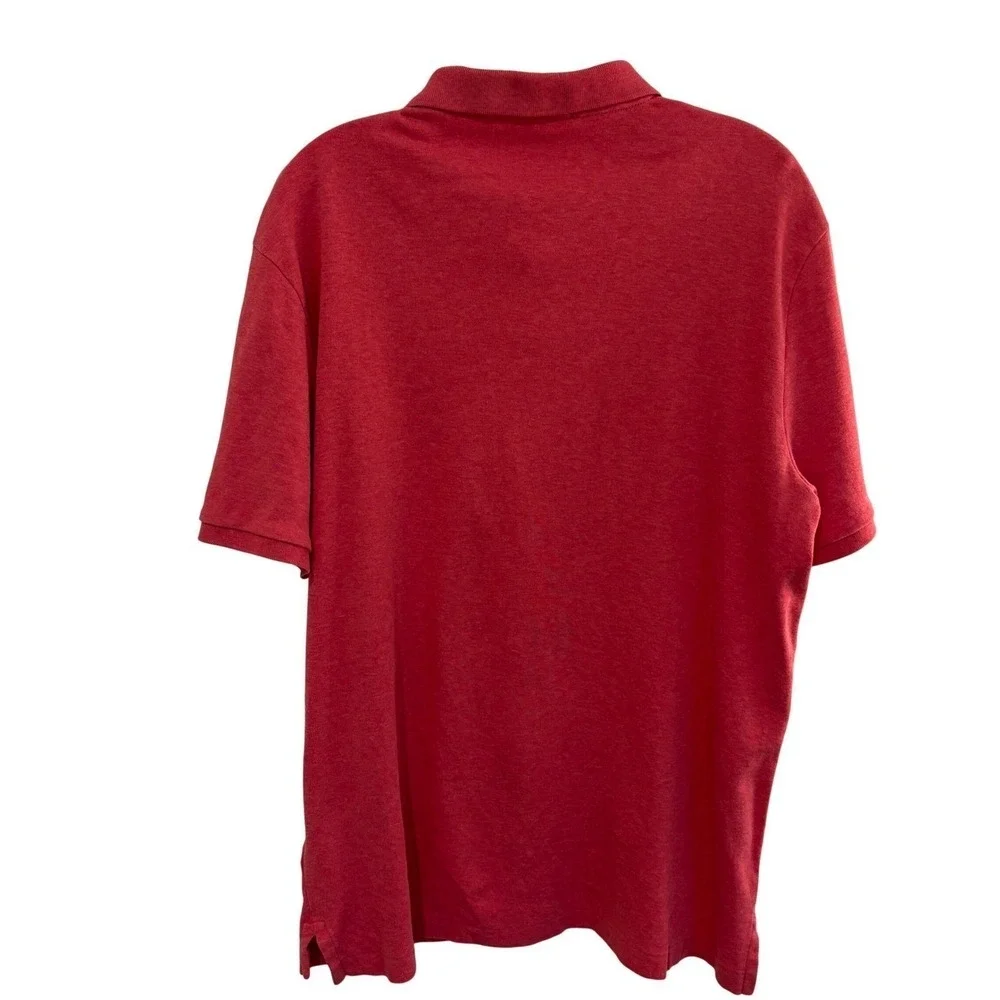 Polo Ralph Lauren Polo Shirt Mens L Red Heathered Short Sleeve Pony Logo